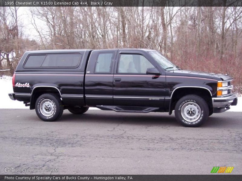 Black / Gray 1995 Chevrolet C/K K1500 Extended Cab 4x4