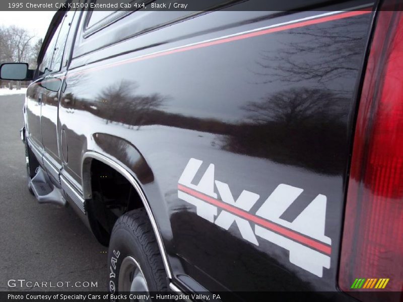 Black / Gray 1995 Chevrolet C/K K1500 Extended Cab 4x4