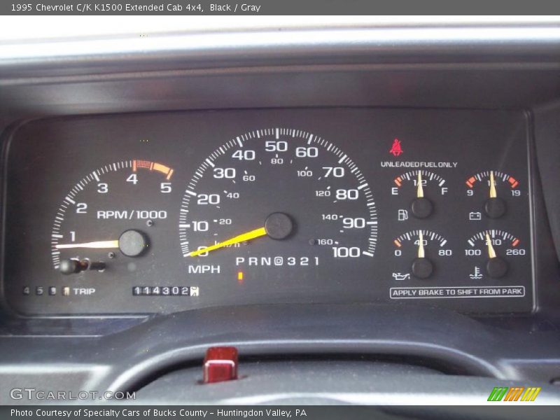 Black / Gray 1995 Chevrolet C/K K1500 Extended Cab 4x4
