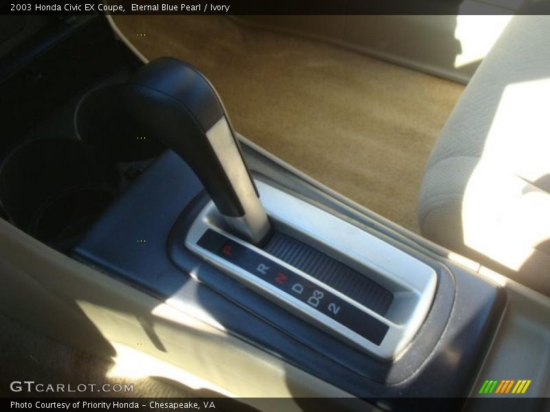 Eternal Blue Pearl / Ivory 2003 Honda Civic EX Coupe