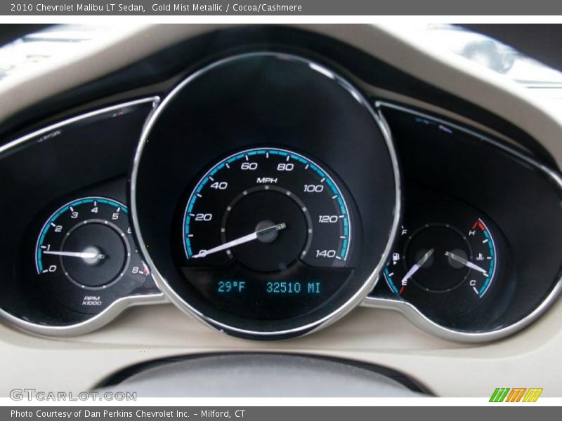 Gold Mist Metallic / Cocoa/Cashmere 2010 Chevrolet Malibu LT Sedan