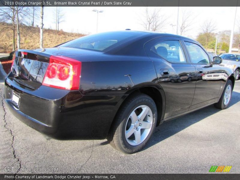Brilliant Black Crystal Pearl / Dark Slate Gray 2010 Dodge Charger 3.5L