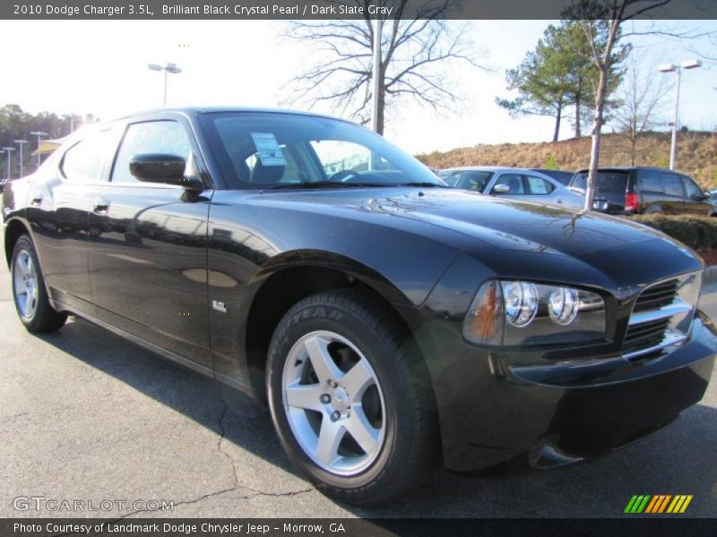 Brilliant Black Crystal Pearl / Dark Slate Gray 2010 Dodge Charger 3.5L