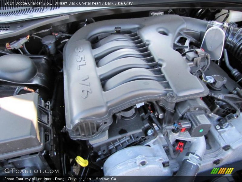 Brilliant Black Crystal Pearl / Dark Slate Gray 2010 Dodge Charger 3.5L