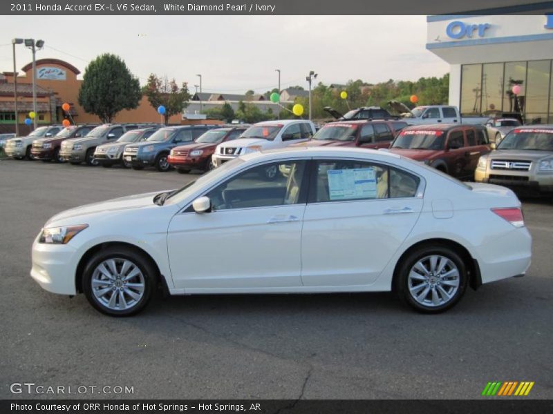 White Diamond Pearl / Ivory 2011 Honda Accord EX-L V6 Sedan