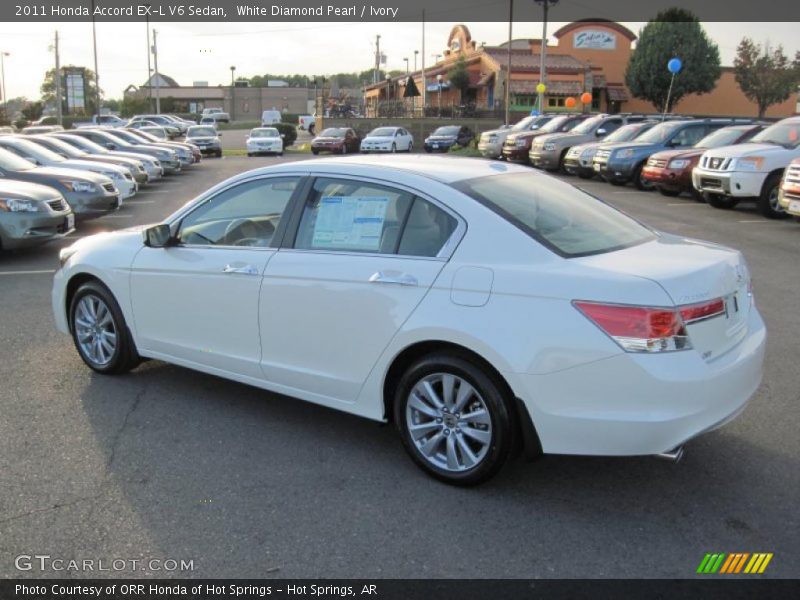 White Diamond Pearl / Ivory 2011 Honda Accord EX-L V6 Sedan