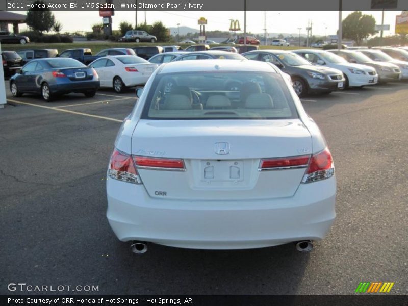 White Diamond Pearl / Ivory 2011 Honda Accord EX-L V6 Sedan