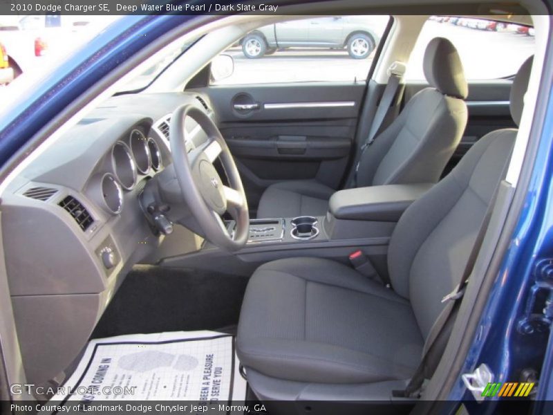 Deep Water Blue Pearl / Dark Slate Gray 2010 Dodge Charger SE