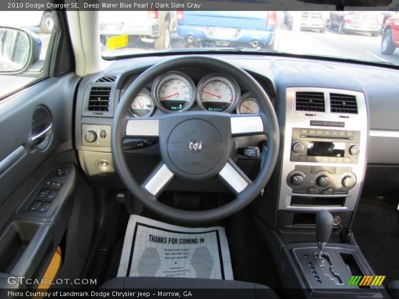 Deep Water Blue Pearl / Dark Slate Gray 2010 Dodge Charger SE