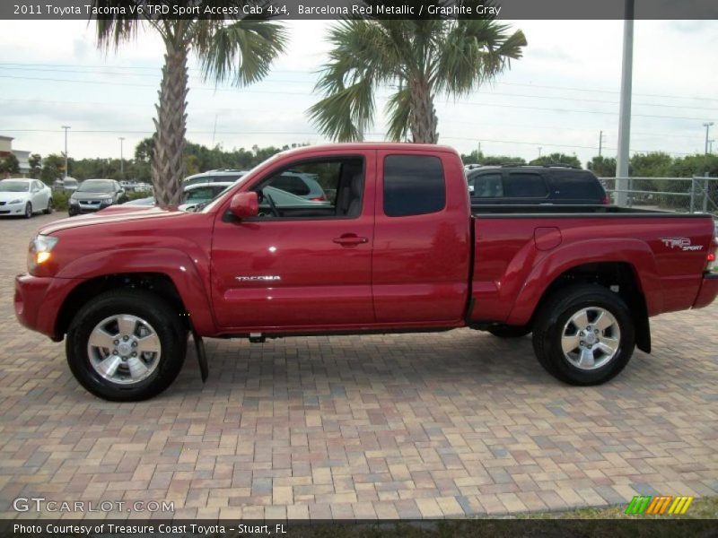 Barcelona Red Metallic / Graphite Gray 2011 Toyota Tacoma V6 TRD Sport Access Cab 4x4