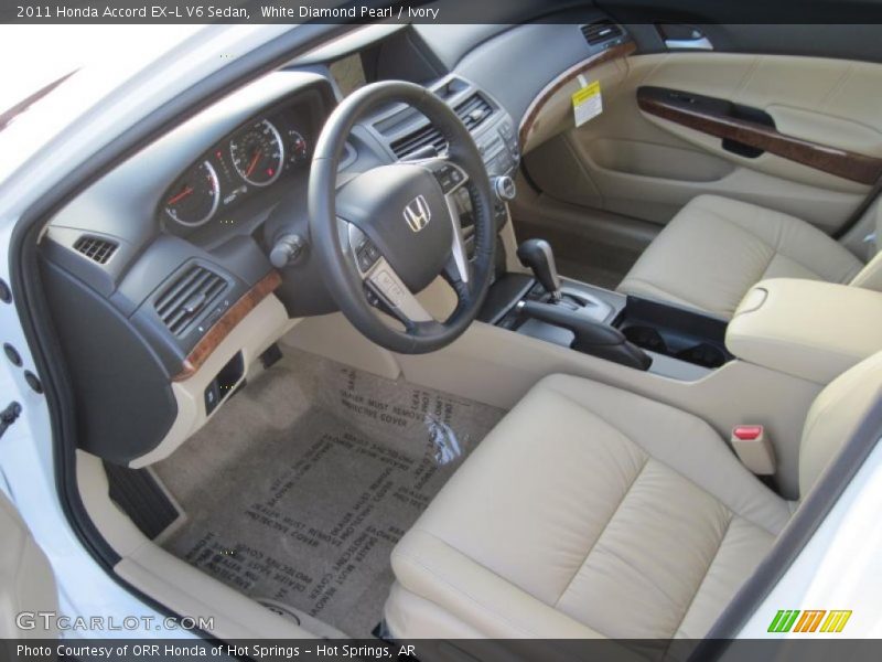 White Diamond Pearl / Ivory 2011 Honda Accord EX-L V6 Sedan