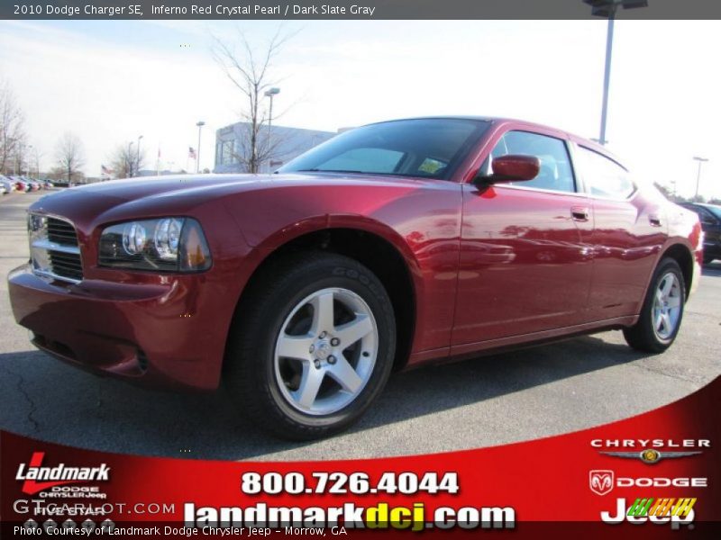 Inferno Red Crystal Pearl / Dark Slate Gray 2010 Dodge Charger SE