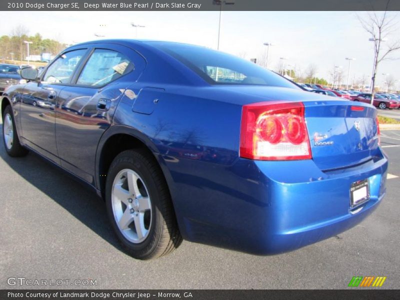 Deep Water Blue Pearl / Dark Slate Gray 2010 Dodge Charger SE