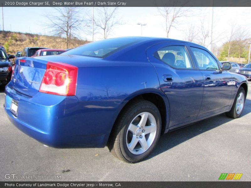 Deep Water Blue Pearl / Dark Slate Gray 2010 Dodge Charger SE