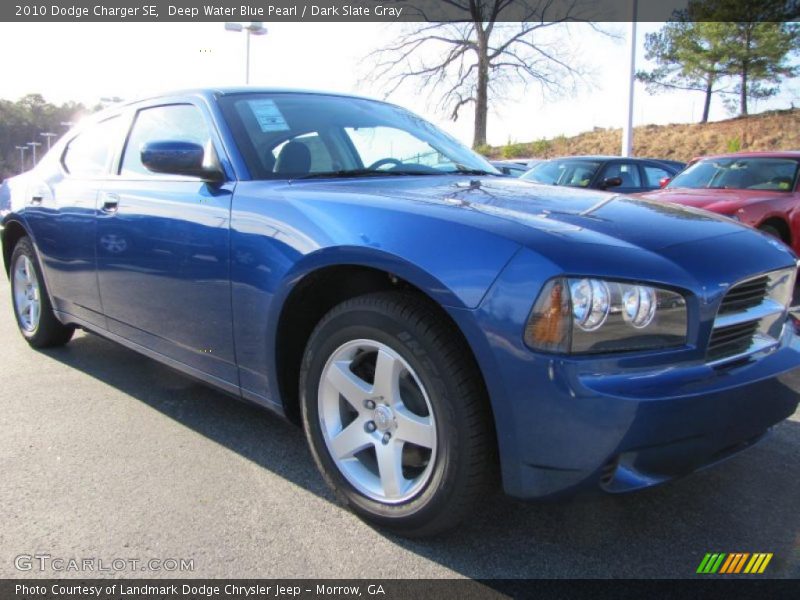 Deep Water Blue Pearl / Dark Slate Gray 2010 Dodge Charger SE
