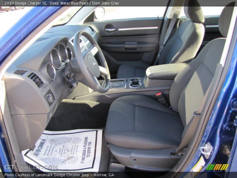 Deep Water Blue Pearl / Dark Slate Gray 2010 Dodge Charger SE