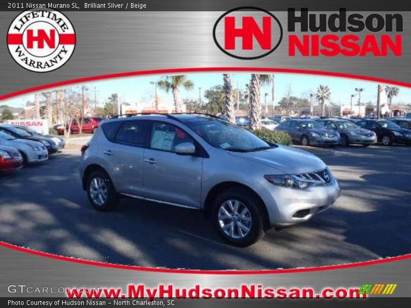 Brilliant Silver / Beige 2011 Nissan Murano SL