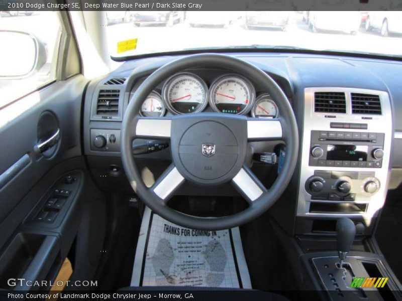 Deep Water Blue Pearl / Dark Slate Gray 2010 Dodge Charger SE