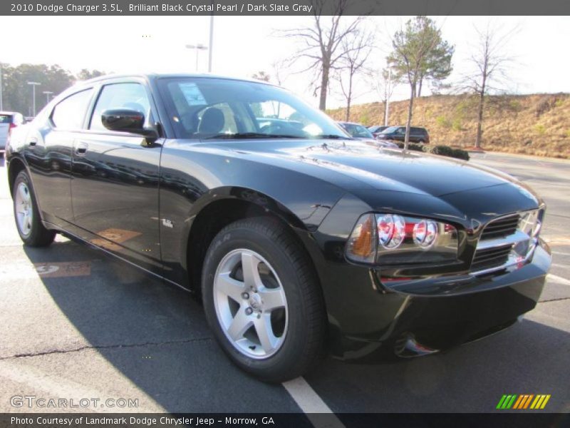 Brilliant Black Crystal Pearl / Dark Slate Gray 2010 Dodge Charger 3.5L
