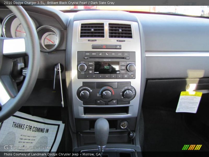 Brilliant Black Crystal Pearl / Dark Slate Gray 2010 Dodge Charger 3.5L