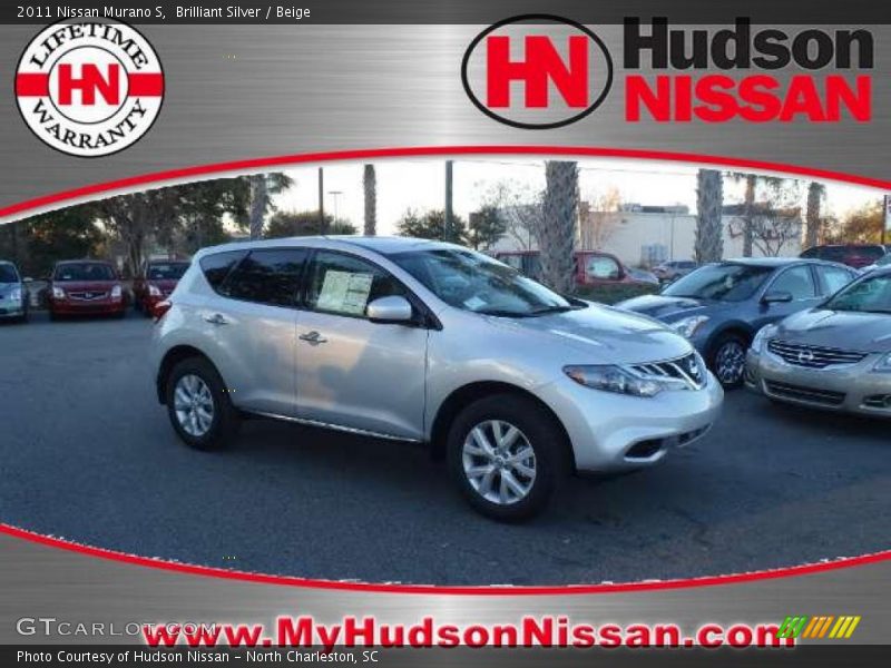 Brilliant Silver / Beige 2011 Nissan Murano S