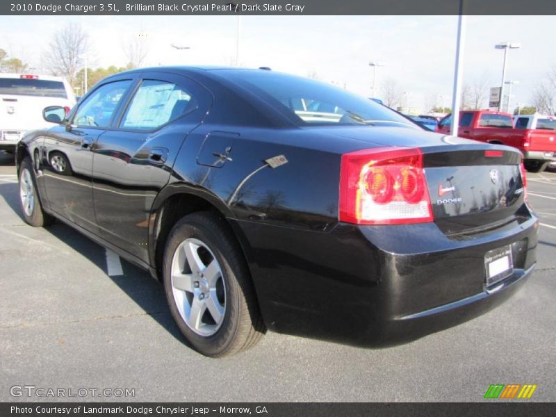 Brilliant Black Crystal Pearl / Dark Slate Gray 2010 Dodge Charger 3.5L
