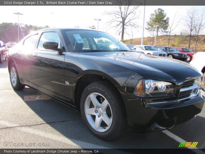 Brilliant Black Crystal Pearl / Dark Slate Gray 2010 Dodge Charger 3.5L
