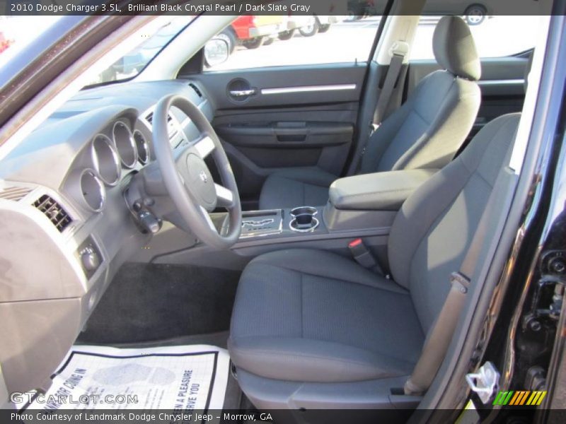 Brilliant Black Crystal Pearl / Dark Slate Gray 2010 Dodge Charger 3.5L