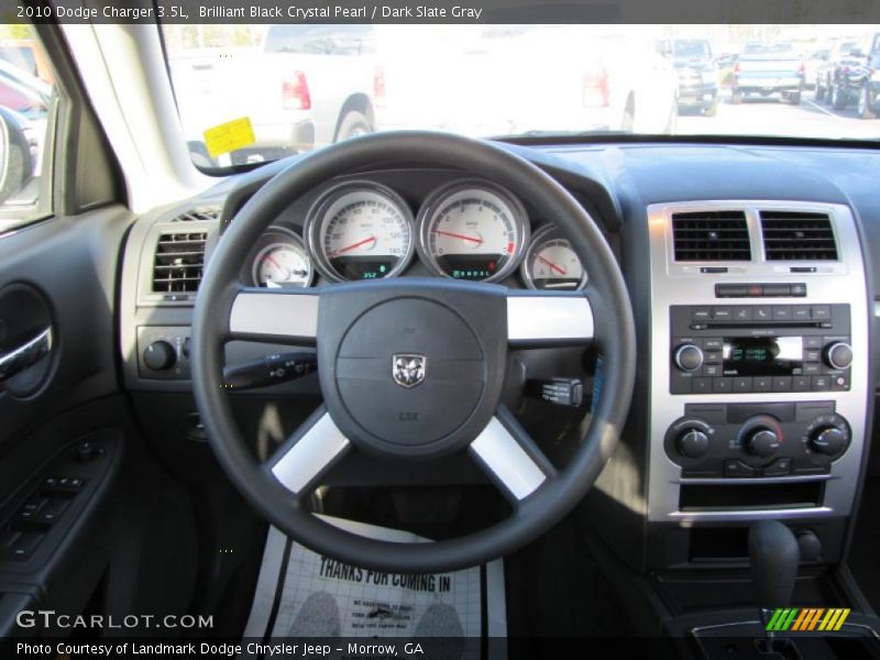 Brilliant Black Crystal Pearl / Dark Slate Gray 2010 Dodge Charger 3.5L