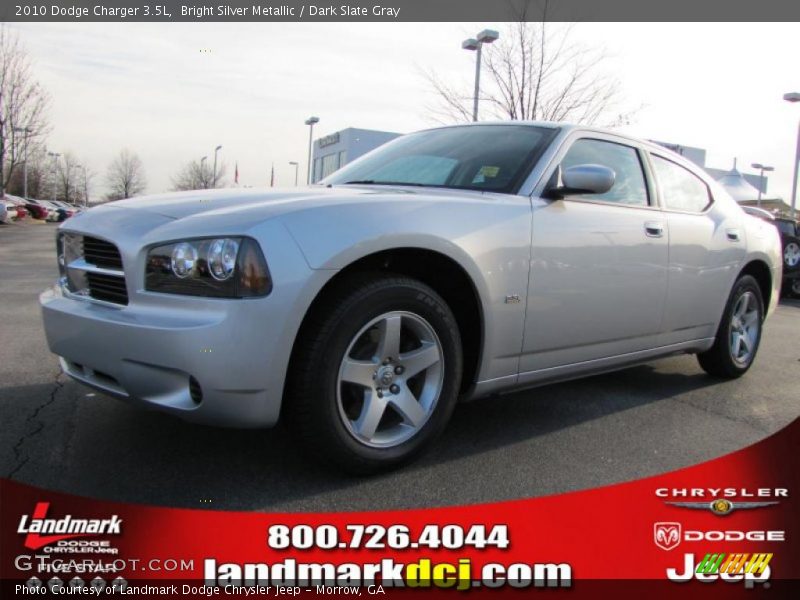 Bright Silver Metallic / Dark Slate Gray 2010 Dodge Charger 3.5L