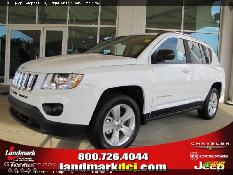 Bright White / Dark Slate Gray 2011 Jeep Compass 2.0