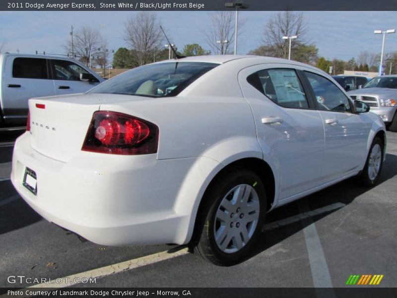 Stone White / Black/Light Frost Beige 2011 Dodge Avenger Express