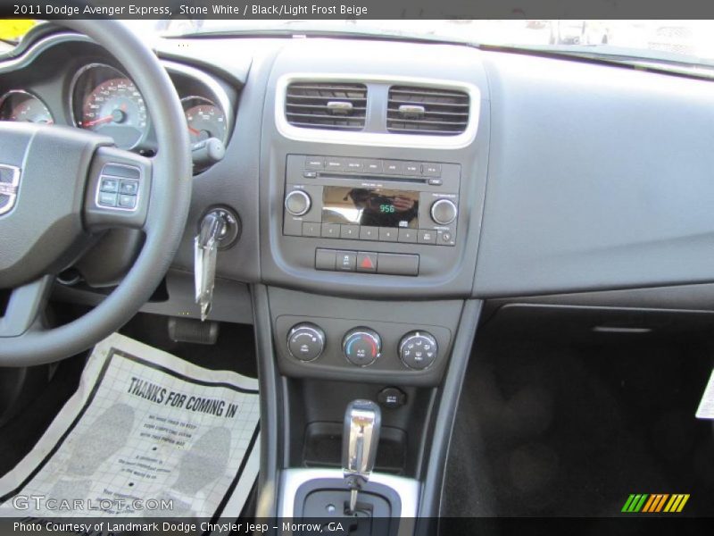 Stone White / Black/Light Frost Beige 2011 Dodge Avenger Express