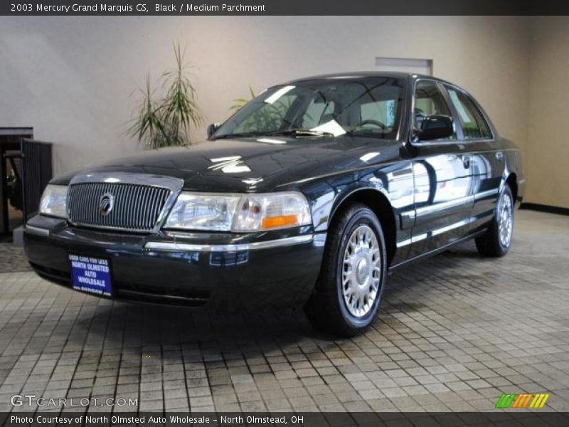 Black / Medium Parchment 2003 Mercury Grand Marquis GS