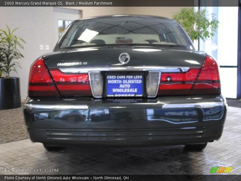Black / Medium Parchment 2003 Mercury Grand Marquis GS