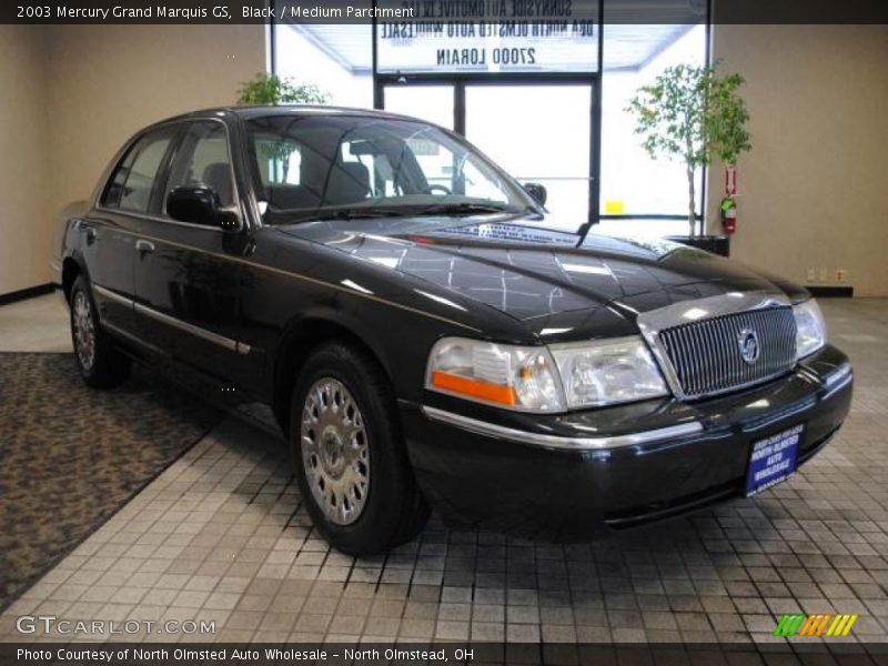 Black / Medium Parchment 2003 Mercury Grand Marquis GS