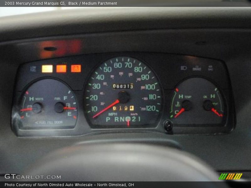 Black / Medium Parchment 2003 Mercury Grand Marquis GS