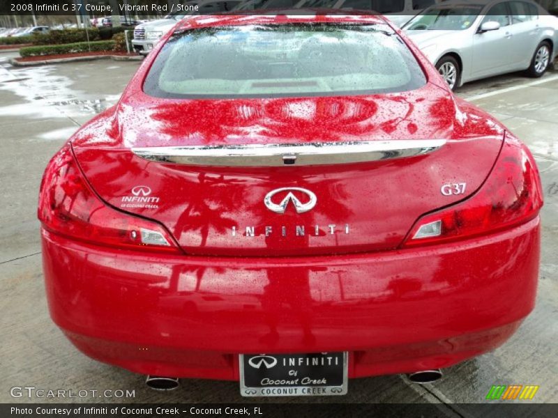 Vibrant Red / Stone 2008 Infiniti G 37 Coupe