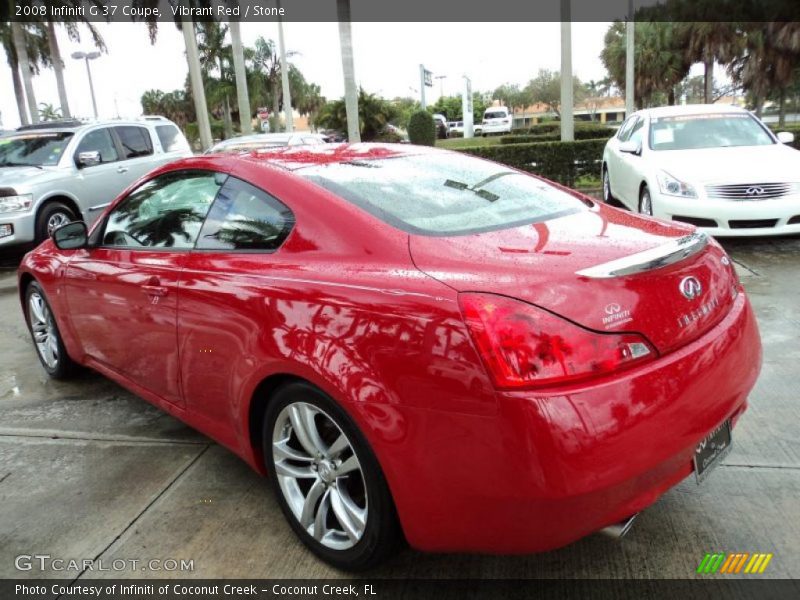 Vibrant Red / Stone 2008 Infiniti G 37 Coupe