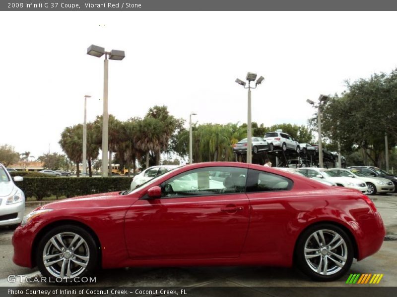 Vibrant Red / Stone 2008 Infiniti G 37 Coupe