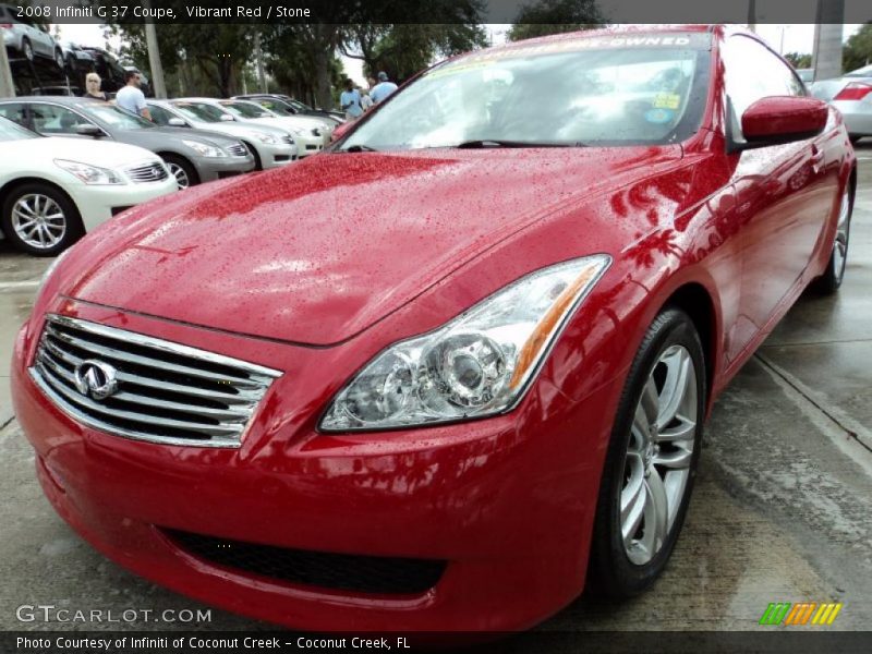 Vibrant Red / Stone 2008 Infiniti G 37 Coupe
