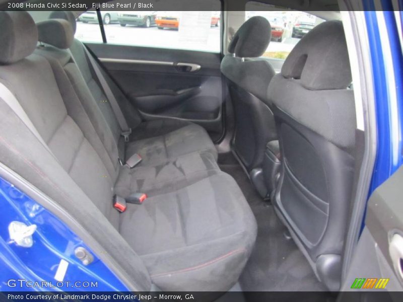 Fiji Blue Pearl / Black 2008 Honda Civic Si Sedan