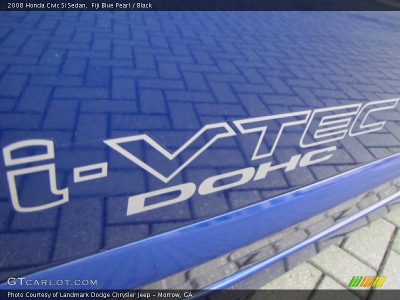 Fiji Blue Pearl / Black 2008 Honda Civic Si Sedan