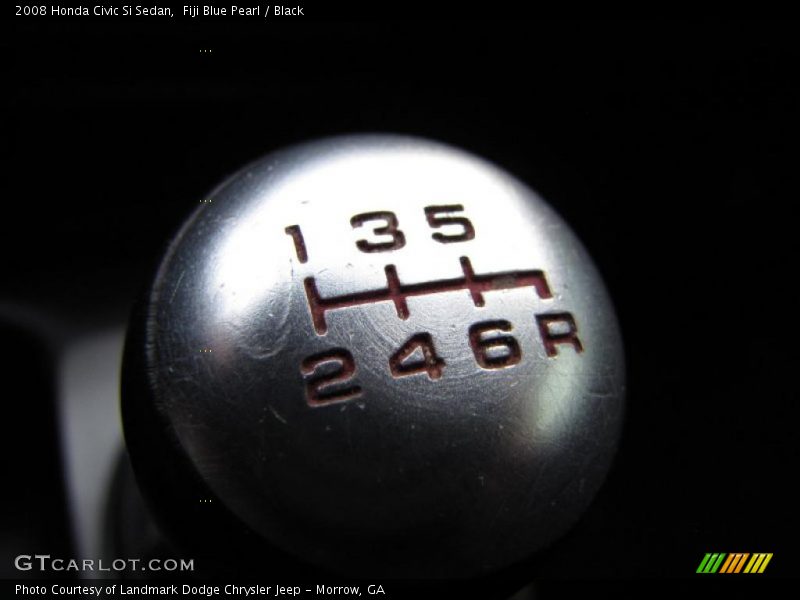 Fiji Blue Pearl / Black 2008 Honda Civic Si Sedan