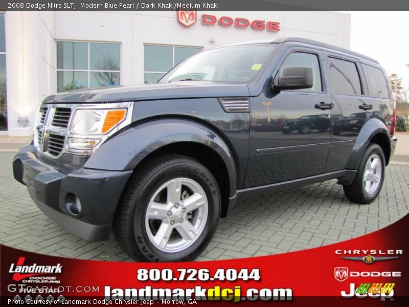 Modern Blue Pearl / Dark Khaki/Medium Khaki 2008 Dodge Nitro SLT