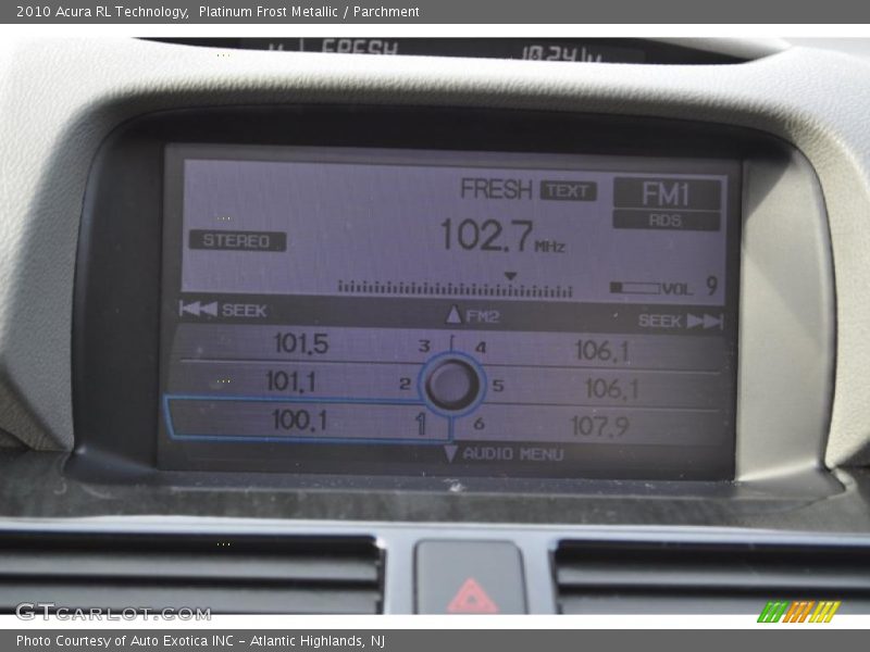 Platinum Frost Metallic / Parchment 2010 Acura RL Technology