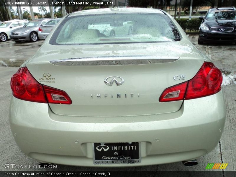 Serengeti Sand Metallic / Wheat Beige 2007 Infiniti G 35 Sedan