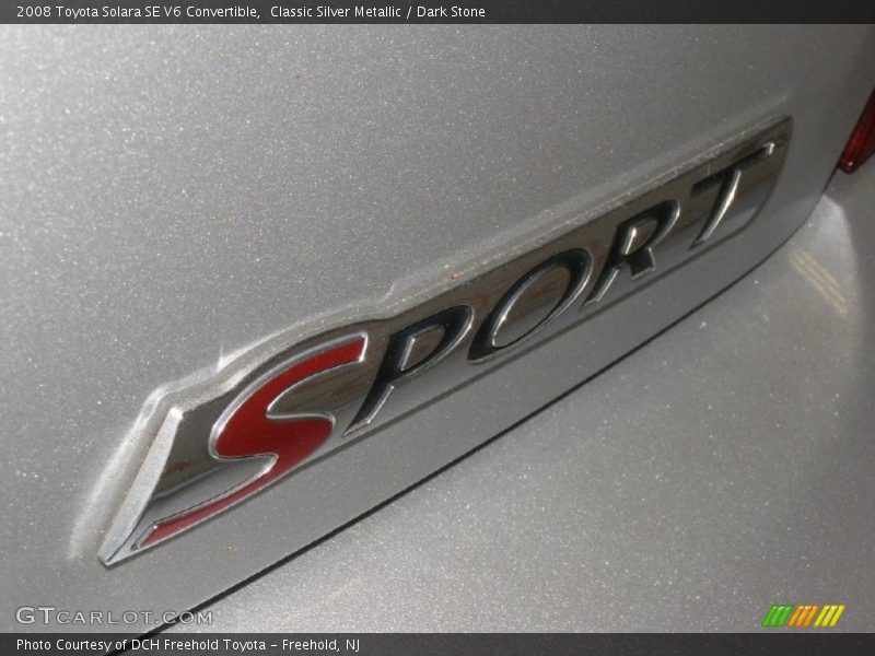 Classic Silver Metallic / Dark Stone 2008 Toyota Solara SE V6 Convertible