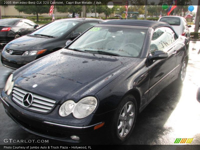Capri Blue Metallic / Ash 2005 Mercedes-Benz CLK 320 Cabriolet