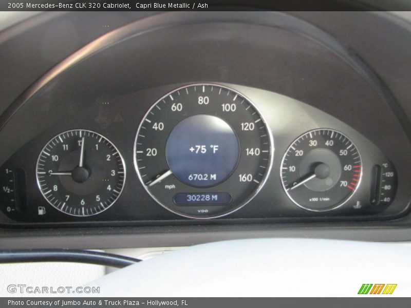 Capri Blue Metallic / Ash 2005 Mercedes-Benz CLK 320 Cabriolet